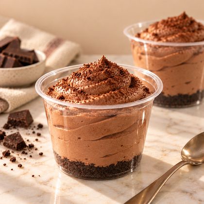Mousse de chocolate sin huevo