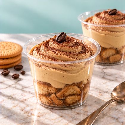 Café con galleta y crema